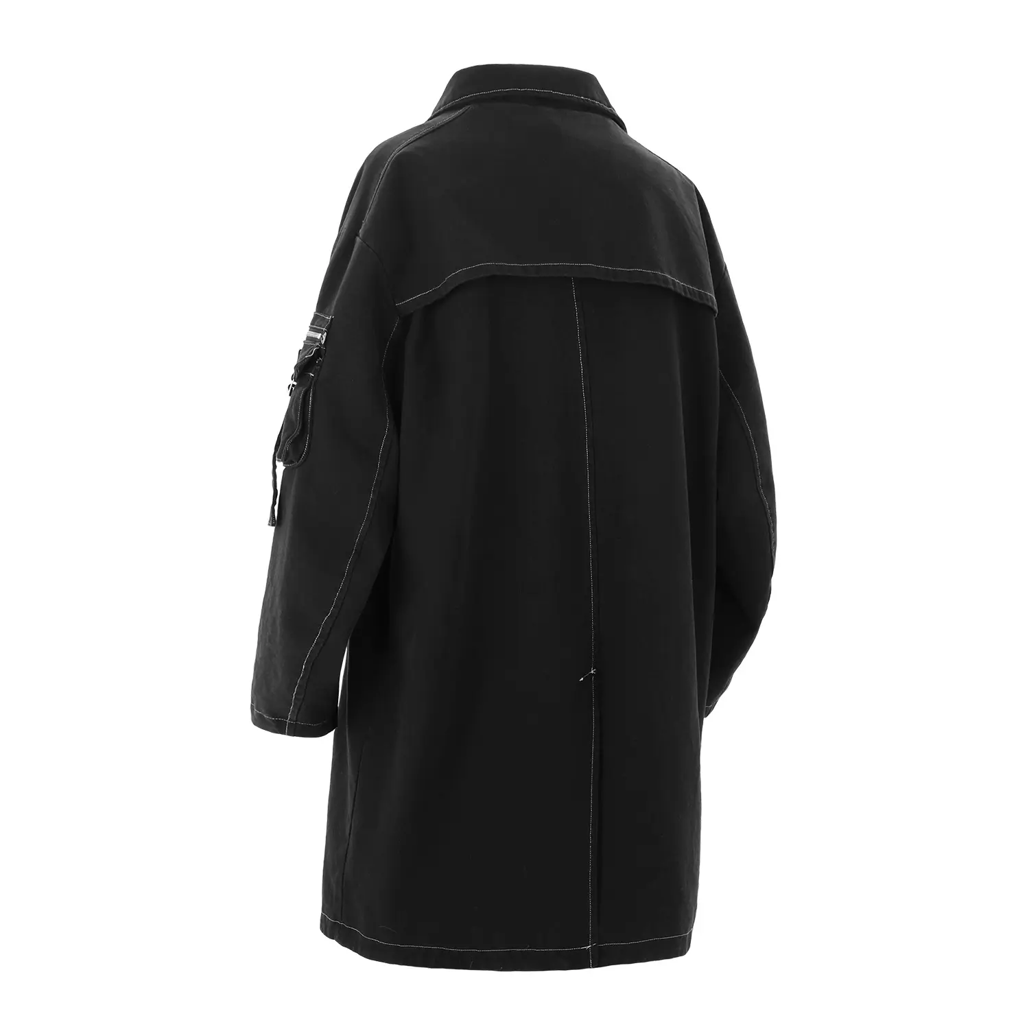 HiJ34 Black Techwear Cargo Trench Coat - TikTok Shop HiJ34 Black Techwear Cargo Trench Coat - TikTok Shop