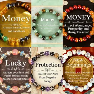 Money Attraction Bracelet for Wealth Abundance and Prosperity Natural Healing Crystal Fashionable Beaded Design Ideal Gift for Valentine Anniversary New Year Christmas Halloween Birthday