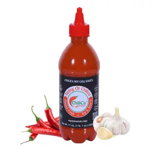 ChiliCa Hot Chili Sauce - 12 months Fermented Bird's Eye Chili - No Preservatives - Vegan, Non-GMO, Gluten Free - Sriracha Sauce - 17oz