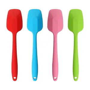 4PCS Silicone Spatulas, 10.6 Inch Rubber Spoon Spatula Heat Resistant One Piece Design Seamless Non-Stick Spoonulas Flexible Scrapers Baking Mixing Tool