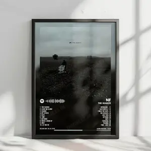 NF "The Search" Album Cover Poster - with Complete Tracklist - NO FRAME