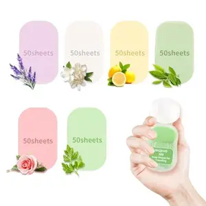 300 Paper Soap Sheets for Travel - 6packs Travel Size Foaming Hand Soap Sheets Refills with 1 Portable Box for Hand Washing Disposable Scented Mini Flakes Traveling Camping Hiking Essentials