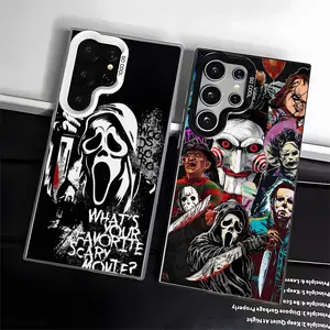 Halloween screaming ghost, dark wild cool style Phone Case For Samsung Galaxy (S25, S24, S23, S22, FE, Ultra, Plus)- TPU & PC & PET Material, Shockproof & Anti-Drop. Great Gift for Her & Him.