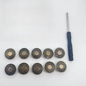 Adjustable and detachable non-sewn denim button - Durable, suitable for denim clothing, pants and accessories, clothing accessories | Adjustable button | Durable button