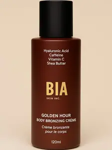 Golden Hour Body Bronzer & Highlighter – Tanning Body Lotion with Vitamin C, Hyaluronic Acid & Caffeine | Natural and Silky Shine Finish | Cosmetic Body Makeup & Moisturizer Smoot, Firms & All-Day Luminous Glow, Filter Highlighter Self-Tanning