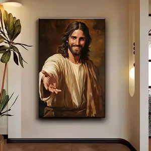 1pc Modern Jesus Portrait Wall - Religious Suitable for Home, Church, Prayer Room , Ideal Christmas Gift & Spiritual Decor (Jesus Reaches Out to You)