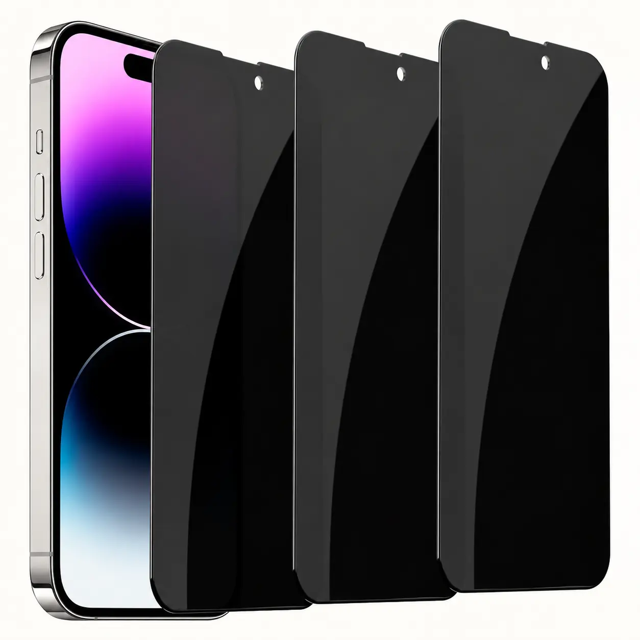 Anti-Spy Privacy Screen Protector for iPhone 17/16/15/14/13/12/11 Pro Max/Plus/Air, Tempered Glass Screen Film, Privacy Protection, Scratch Resistant, High Clarity Protective Screen Cover