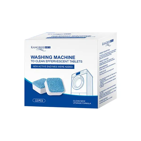 Household Antimicrobial Washing Machine Cleaner Tablets - 12 Count, Versatile Cleaning for Front Load, Top Load, and HE Washers