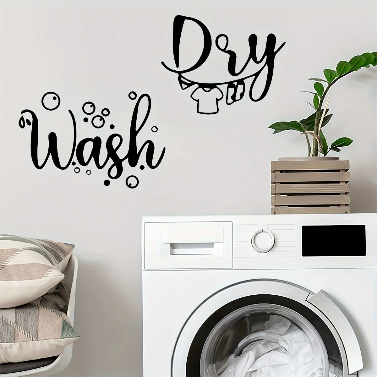 Decorative Bubble Pattern Stickers for Laundry Area, Self-Adhesive Removable Waterproof Wall Decals for Home Room Bedroom Decor, Decoration Sticker, Pvc Waterproof Stickers