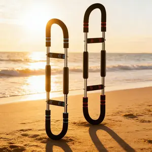 Multi-Functional Arm Grip Fitness Set with durable stainless steel and flexible resistance levels. For muscle training, body shaping and strength recovery, unisex compact design for home, travel and business trip.