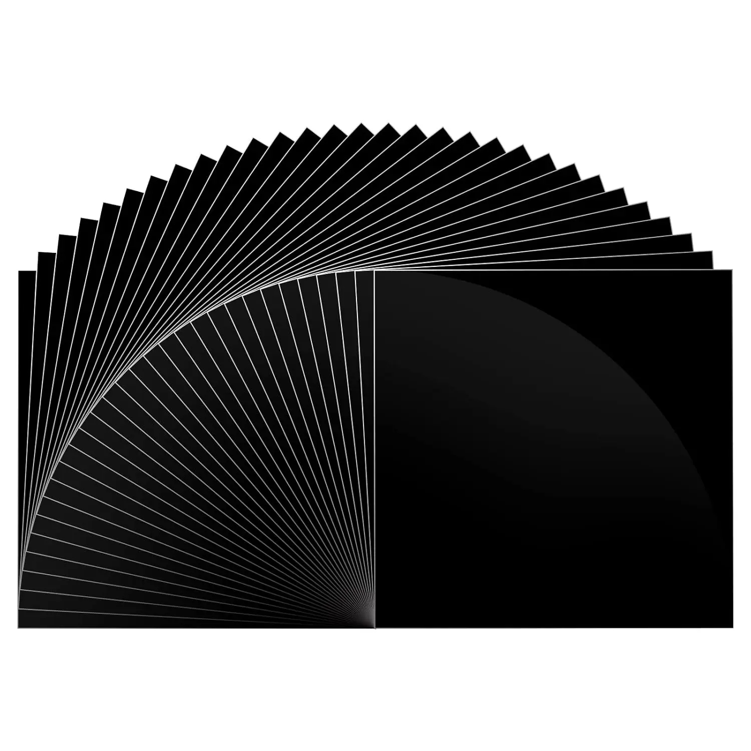 Adhesive Vinyl Sheets-Glossy Black Permanent Vinyl (30 Pack; 12" x 12") for Silhouette, Cameo Cutters, Signs, Scrapbooking, Craft  Cutters