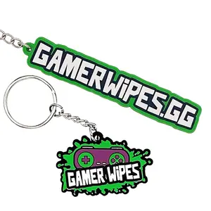 GamerWipes Silicone 3D Molded Keychains - Two Brightly Colored Designs