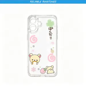 Phone Case - Cartoon Transparent Rilakkuma  Full-Cover TPU Case For iPhone 17 16 15 14 13 12 11   - The Fashionable Design Phone Case Best New Year Gift For Fans!
