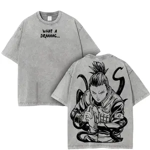 Shikamaru Nara T-Shirt - Naruto Oversized Vintage Anime Tee, Unisex Cotton Streetwear Shirt F