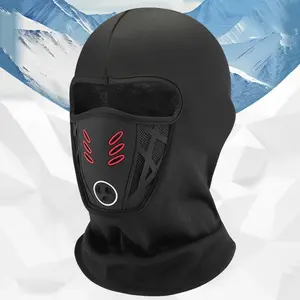 Winter Rider Warm Anti-Haze Balaclava Full Face Mask for Motorcycle Riding Cycling Ski Hood Cap Windproof Soft Outdoor Warm Bike Headwear Black