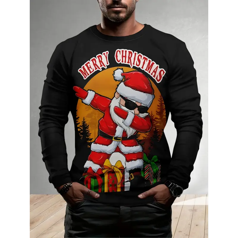 COD  sablon digital  kaossablon murah ruccas Boxy Cut T-Shirt Cotton OverallDecking Stamps Baju Kaos Skena Casual Stylish Pria dan Wanita Combed Lembut  sophistication ｌ t-shirt  kaos nyentil Men's Christmas Santa Graphic Long Sleeve Top -