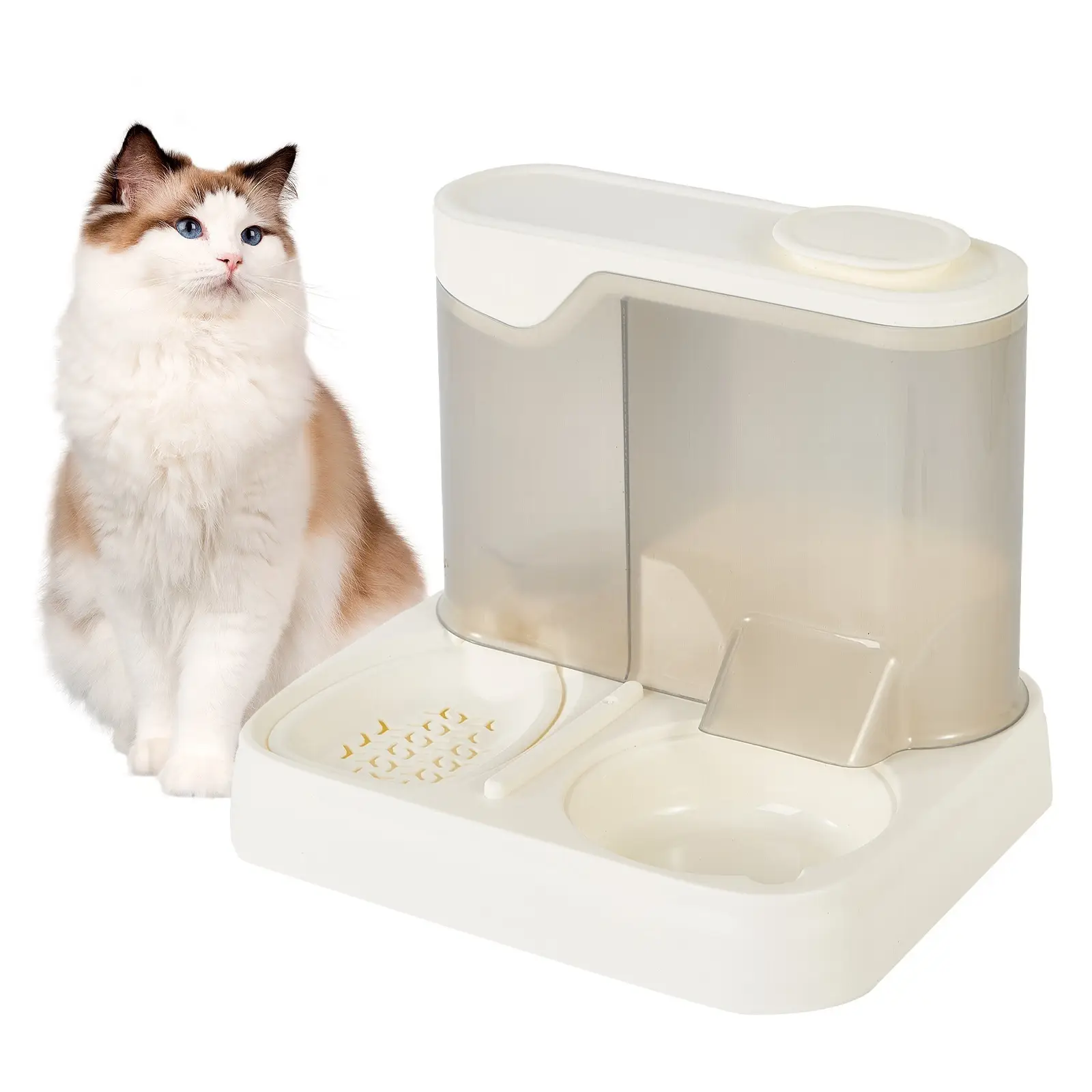 Gravity Pet Feeder and Water Dispenser Set, 2 in 1 Automatic Dog Feeder and Dog Water Dispenser for Dogs Cats Pets Animals Large Capacity