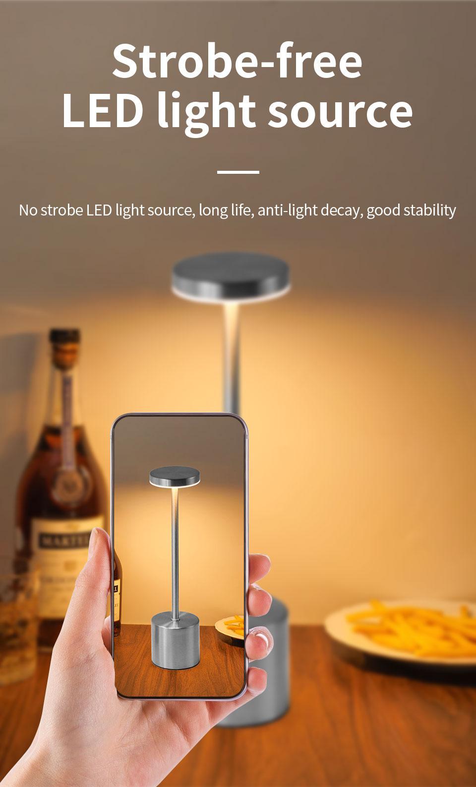 Luxury Crystal Rechargeable Wireless LED Desk Lamp Eye Caring Night Light Three Color Adjustable Stepless Dimming USB Powered Touch Control Acrylic Base Ideal for Bedroom Living Room Dining Table Party Halloween Decor Perfect Gift Choice