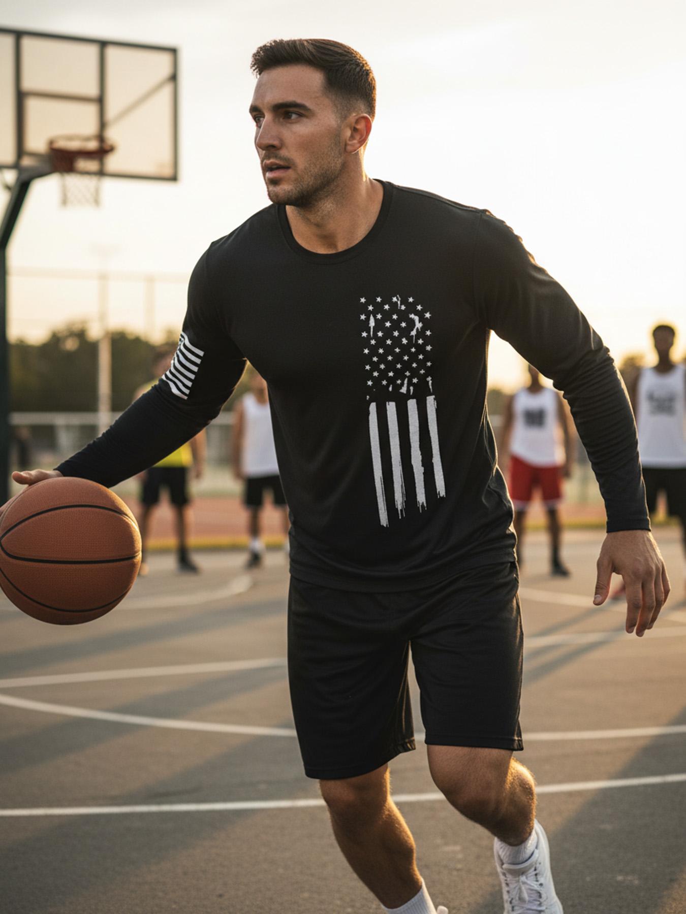 Men's 5-Piece Long Sleeve Athletic Apparel Shirt - Lightweight Plain Lining, Men's UV Protective Active Long Sleeve Shirt,Quick-Drying Breathable Activewear,vintage logo, PatriotApparel Mens Clothing for Gym Stuff & Daily Casual (Spring & Autumn) Men's 5-Piece Long Sleeve Athletic Apparel Shirt - Lightweight Plain Lining, Men's UV Protective Active Long Sleeve Shirt,Quick-Drying Breathable Activewear,vintage logo, PatriotApparel Mens Clothing for Gym Stuff & Daily Casual (Spring & Autumn)