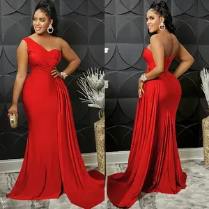 Buffalo One Shoulder Elegant Evening Party Night Mermaid Dress