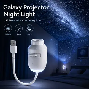 Star Projector Night Light for Bedroom – Dreamy Galaxy & Moon Starry Sky Lamp, Touch Control USB Mood Light