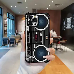 Vintage 80s Boombox Cassette Phone Case for 【iPhone 14 Pro Max】 | MagSafe Ready, Unique Cool Design Protective Case.666
