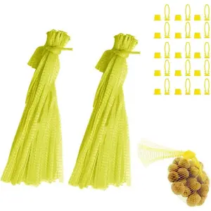 100 count Egg Hatching Bags  Stretchable Plastic 15 inch Mesh Bag  for Vegetables Fruits Toys