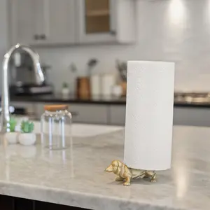 Gold Dog Paper Towel Holder, 12"