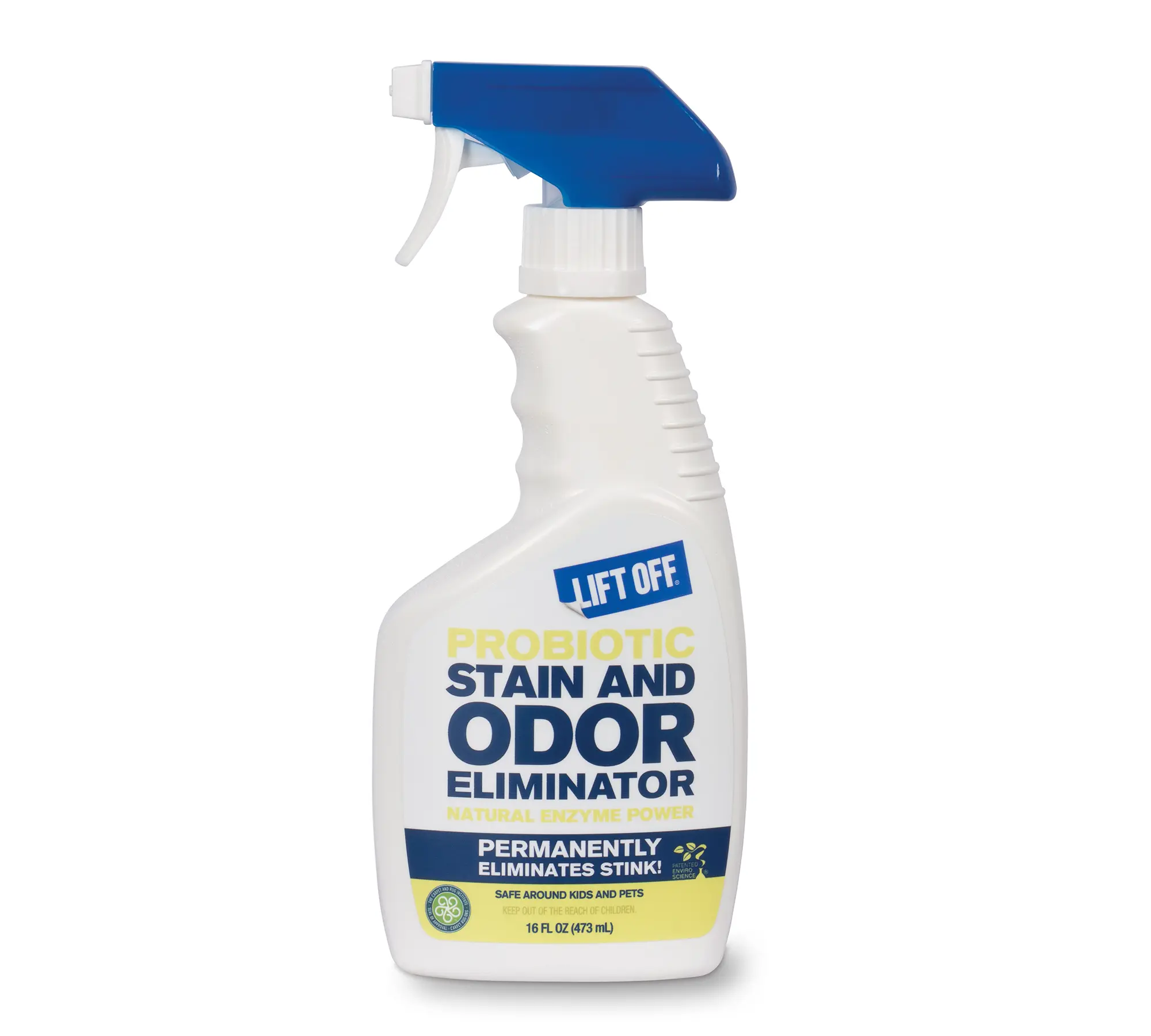 Lift Off Probiotic Stain & Odor Eliminator - Natural Enzyme Action - 16 oz - Safe for Kids & Pets - Certified by CRI