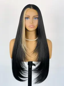 VELAIRE HAIR HD T Part Lace Frontal 26inch Glueless Layered Wig Synthetic  for  Women Pre Cut Frontlace Heat Friendly Fiber Adjustable Cap, Glueless Closure Wig, Heat Resistant