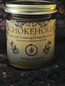 Chokehold dark romance coconut apricot candle with ritual scroll and spotify playlist