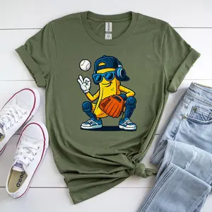 Funny Banana Baseball Shirt, Savannah Bananas Game Day Tee, Retro Sports Mascot T-Shirt, Cute Baseball Gift for Kids, Fans, & Players
