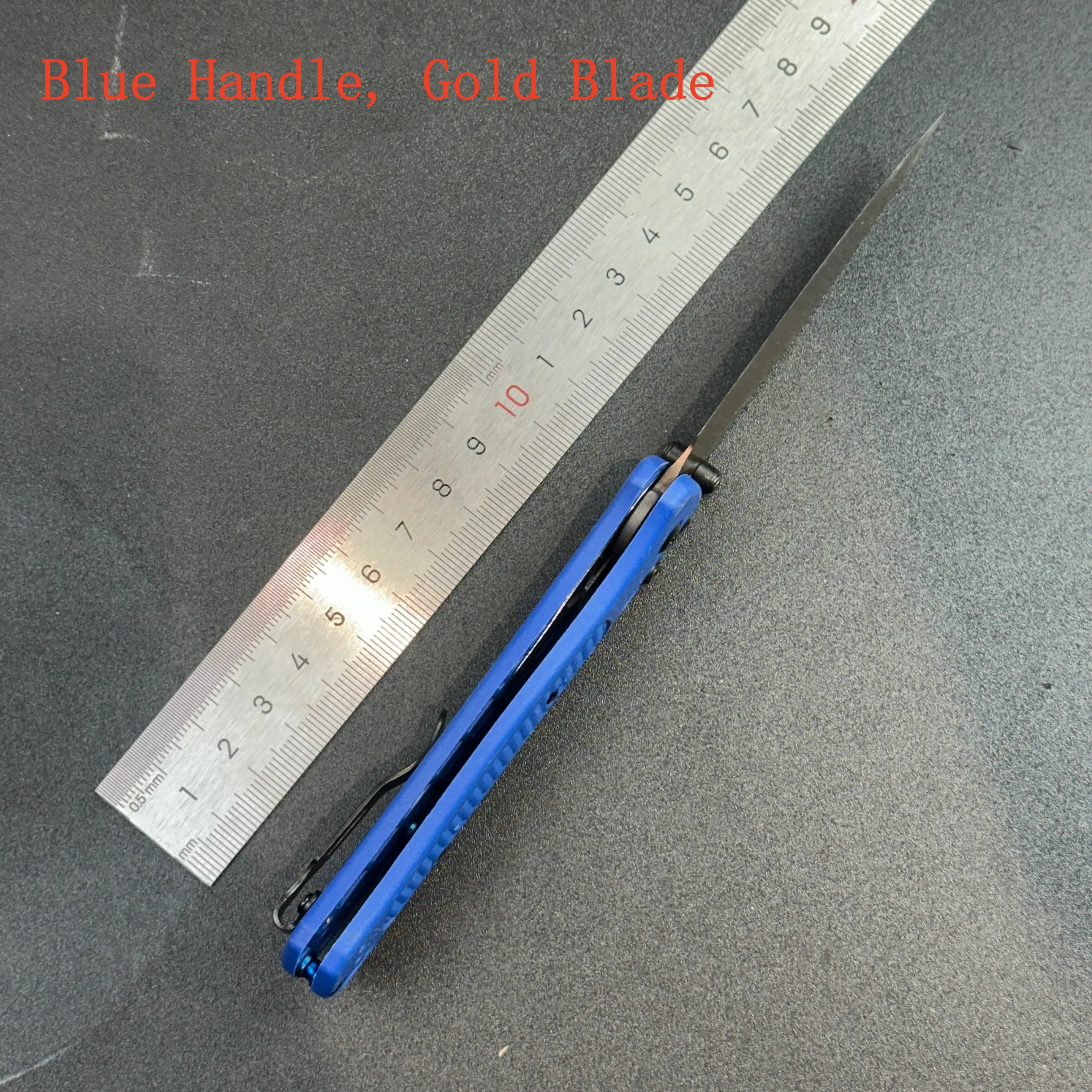 Blue Handle, Gold Blade