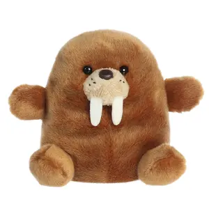 Palm Pals Adorable Waldo Walrus 5 inch Brown Mini Soft Plush Collectable Stuffed Animal