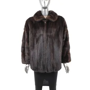 Brown Mink Jacket- Size L Brown Mink Jacket- Size L