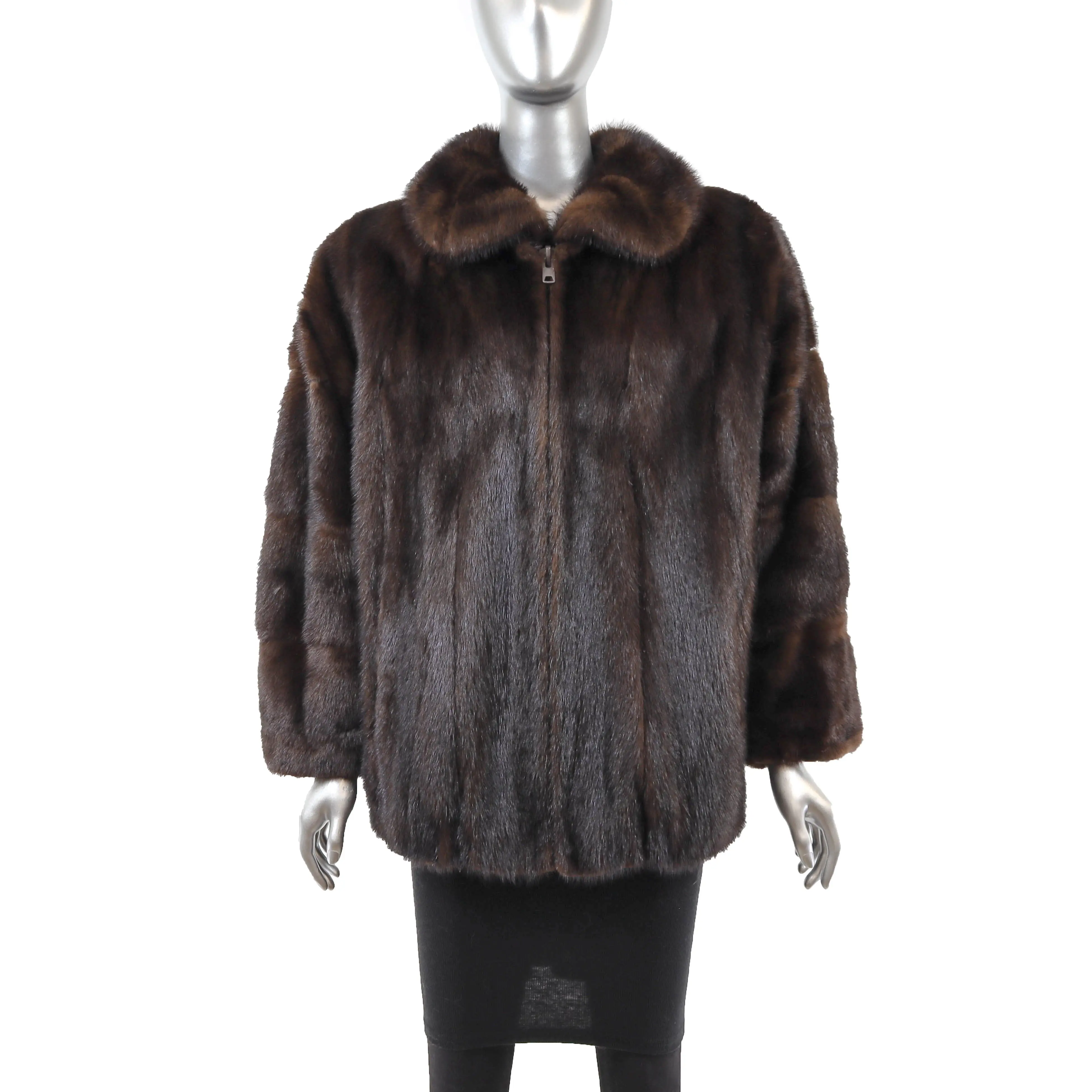 Brown Mink Jacket- Size L Brown Mink Jacket- Size L