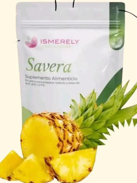 Ismerely Savera Metabolism Supplement Pineapple Flavor 350g Powder with Essential Minerals Vitamins for Digestive Relief Ulcer Healing Probiotic Fiber US Healthcare