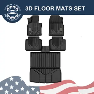 YINTATECH Floor Mats Fit for Mazda CX-50 2023-2025 (Not for Hybrid), All-Weather TPE 1st, 2nd Row and Trunk Mats - Black