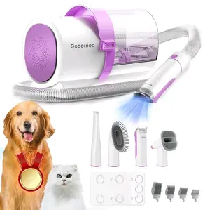Geoorood Pet Grooming Vacuum Dog vaccum brush for shedding grooming cat hair Vaccum Groomer Cat Dog hair remover grooming kit all in one.