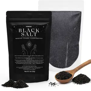 Black Salt 2 oz 56 g Premium Natural Sea Salt for Spiritual Protection Energy Clearing Ritual Support Resealable Bag