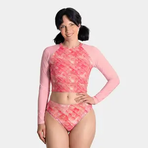 Arcane Pearl Long Sleeve Crop Top Rashguard | Lana