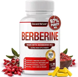 Berberine Supplement 1800mg - Premium Berberine HCl 97% High Purity Berberine Plus, Supports Immune System, High Potency Berberine Hydrochloride, Non-GMO Vegan, for Men Woman 90 Capsules
