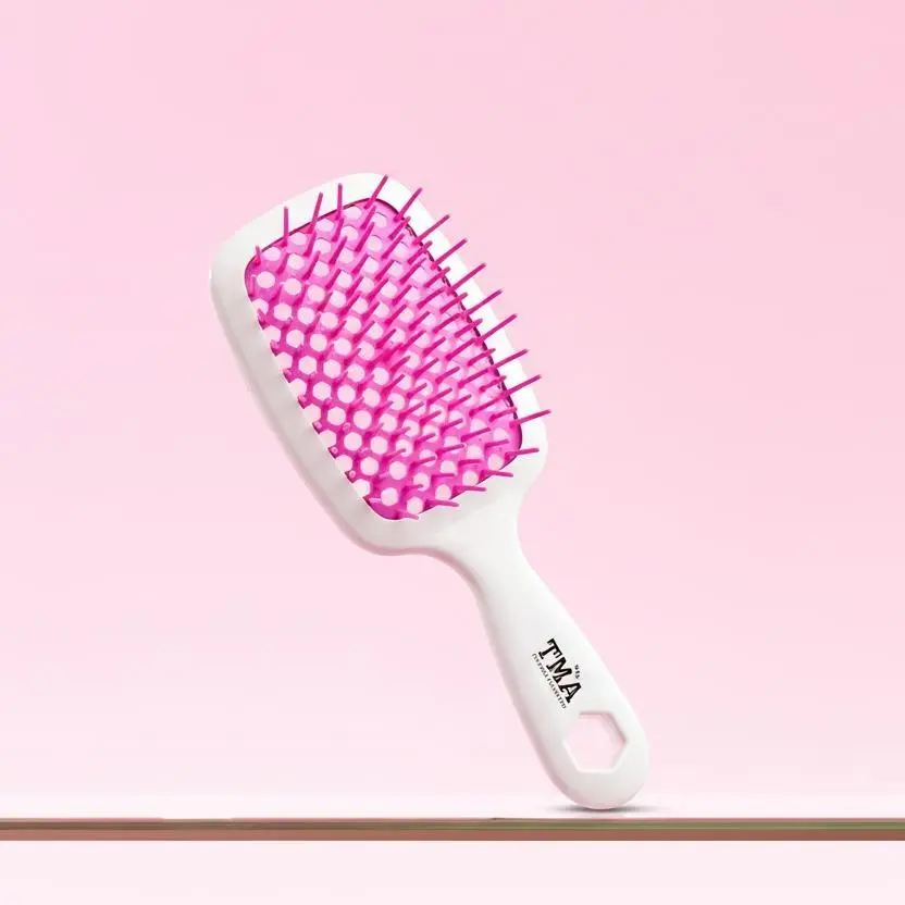 White Detangling Hair Brush for All Hair Types Gentle on Waves Curls Coils Perfect for Detangling Blow Drying Styling Detangler Combs Hair Care Comb