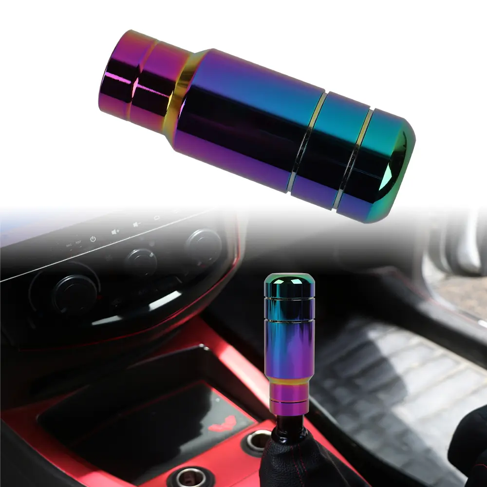 Brand New Universal 9CM Aluminum Neo-Chrome Manual Transmission Car Racing Gear Shift Knob