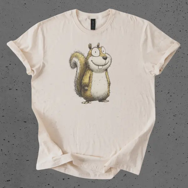 Funny Cute Squirrel Shirt, Whimsical Forest Animal Tshirt, Gift For Bestie
