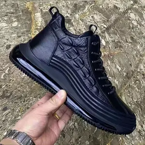 2025 Men's British Fashion Casual Sneakers - Thick Rubber Sole, Height-Increasing Comfortable Lace-Up Shoes, Black with White Decoration, Breathable Fabric Upper and Cushioned Insole, Suitable for Casual Wear, Comfortable Footwear, Fashion Streetwear, Dur