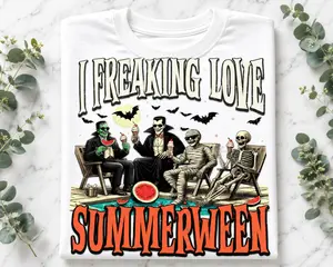 I Freaking Love Summerween Shirt • Summerween Shirt • Spooky Summer Shirt • Halloween Summer Tee • Ghost Halloween Shirt • Cute Halloween Graphic Tee