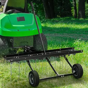 YITAMOTOR 40" Dethatcher Tow Behind Lawn Rake Lawn Sweeper with Black Blade Tool for Garden Maintenance & Easy Transport Blade Tool Garden