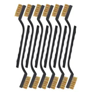 Brass Wire Brush Rust Remover, Small Wire Brush for Cleaning, Paint Stripper for Metal, Wood, Rustoleum Fabric Spray Paint