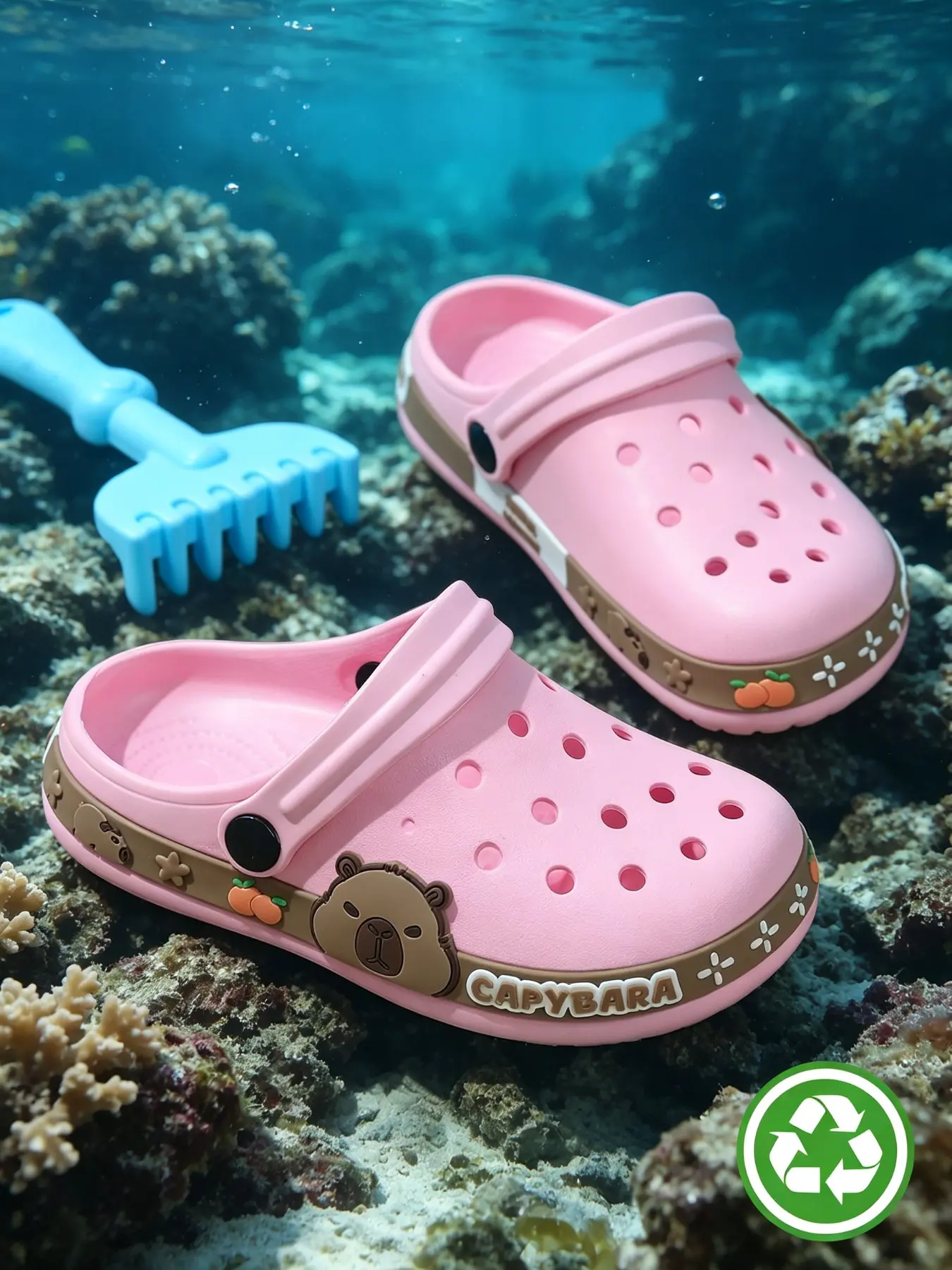 Clog Shoes with Capybara Pattern, Fashionable and Versatile, Suitable for Boys and Girls, Kid Slippers, Fun Slippers, Summer Shower Slippers, Lightweight and Comfortable